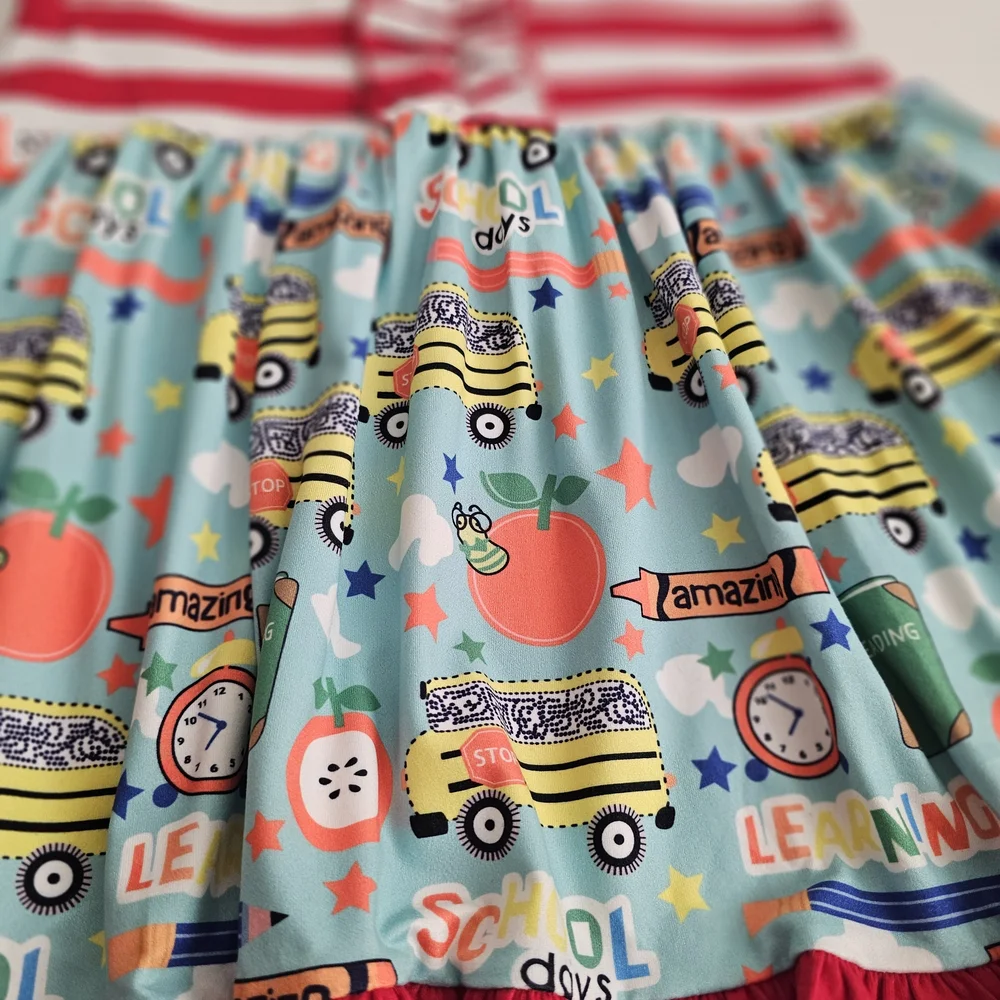 Striped Red and Yellow Ruffle Outfit - Picture 5 of 5